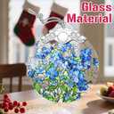 Christmas Ornaments: Stained Glass Ornament, Christmas Tree Ornament, Hanging Ornaments for Home Decor & Xmas Tree Decorations, Exquisite Holiday Decor, Gifts & Holiday Present - Forget-Me-Not