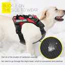 Service Dog Harness, Reflective Dog Vest Harness with 5 PCS Patches, Adjustable Soft Oxford Pet Harness, Inner Layer Mesh, Easy to Control for Dogs, S