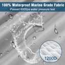 Trailerable Boat Cover 17-19ft, 1200D Oxford Heavy-Duty Marine Grade Waterproof Boat Cover with Storage Bag, Fits V-Hull, Tri-Hull, Bass Tracker, Fishing, Runabout Boat, Gray