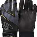 Louisville Slugger Adult Genuine 2.0 Batting Gloves (Medium, Black)