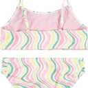 Hurley Girls' Flounce Bikini 2-Piece Swimsuit (14, White/Multi)