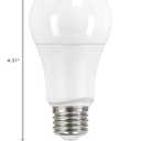 Satco 9.5 watt; A19 LED; Frosted; 4000K; Medium base; 220' beam spread; 120 volts; Non-Dimmable; 4-Pack