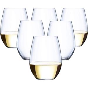 Oojami 36 Count Stemless Unbreakable Crystal Clear Disposable Plastic Glasses - 10 ounces