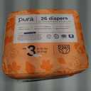 Pura Size 3 Eco-Friendly Diapers, Totally Chlorine Free, Hypoallergenic, Soft Organic Cotton, Sustainable, up to 12 Hours Leak Protection, Allergy UK, 26 Count (Pack of 1)
