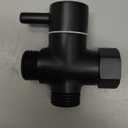 Solid Brass 3-way G1/2 Shower Diverter (Matte Black)