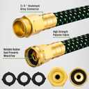 HBlife 50ft Garden Hose, Non Expandable Garden Hose with 10 Function Sprayer Nozzle, Flexible Lightweight Water Hose for Yard, Lawn, Car Wash and Outdoor