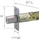 Design House 790758 2-Way Replacement Square Corner Deadbolt Latch Satin Nickel