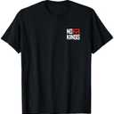 No Kings Two Sided Front Back T-Shirt, 4X - Large