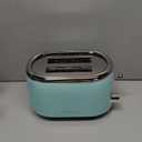 Mueller Retro Toaster 2 Slice with 7 Browning Levels and 3 Functions: Reheat, Defrost & Cancel, Stainless Steel Features, Removable Crumb Tray, Under Base Cord Storage, Turquoise (2 Slice, Turquoise)