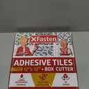 XFasten Square Peel and Stick Tiles - 10pcs 12' x 12' White Kitchen and Bathroom Backsplash