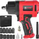 1/2 Inch Air Impact Wrench, Max Torque 1560 ft-lbs, lightweight 4.4 lb Design, Air Impact Gun Includes 11 Pcs CR-V Steel Impact Socket Set and Storage Case, Twin Hammer 8000RPM for Automobile Repair