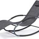 Outdoor Lounge Chair, Chaise Lounge for Patio & Lawn, Pool Lounge Chairs with Removable Pillow, Dark Grey