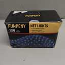 FUNPENY Christmas Net Lights, 9.8ft x 6.6ft 200 LED Clear Wire Mesh Decor with 8 Modes Waterproof Connectable Xmas Decorations for Outdoor Outside Bushes Yard Lawn Patio Tree Garden Party (White)