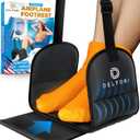 Portable Airplane Footrest for Airplane Travel - Comfortable Foot Hammock w/Memory Foam & Hardboard for No Feet Clashing - Ideal for Pain and Swelling Relief - Travel Essentials to Relax Your Feet