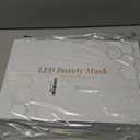 Yahi Red Light Photon Facial & Neck Mask with Remote Control, 7 Custom Modes with Infrared, Portable & Rechargeable with Timer for Home Use, 175 High-Density Light Beads, White