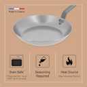 de Buyer MINERAL B Carbon Steel Omelette Pan - 9.5 Diameter, 7.7 Cooking Surface - Naturally Non-Stick Finish - Made in France