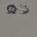 Shower Window Curtain Double Hooks, Stainless Steel Rustproof Crystal Rhinestones Gem Hooks Pack of 1 (Rhinestone White)