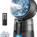 DREO TurboCool Misting Fan 516, 5℉ Drop Cooling Fans that Blow Cold Air, 150°+30° Omni-directional Oscillating, Evaporative air cooler, 26 ft/s Wind, Ultrafine Mist, 20dB Quiet, 6 Speeds 2 Modes, Grey, 15.7 Inches