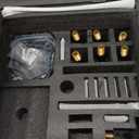 Full Body Rain Shower System - 16inch Matte Black LED Rain Shower Thermostatic Faucet Set - Spray Jet with On-off Switch, Can Run Together