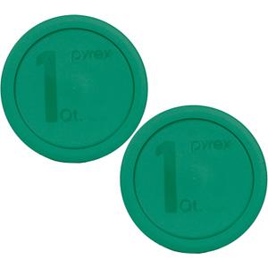 Pyrex 322-PC 1qt Green MIXING BOWL Food Storage Lid Covers - 2 Pack
