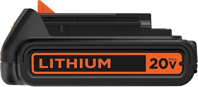 BLACK+DECKER 20V MAX Battery, 1.5Ah Lithium Ion Battery, Extended Runtime, Compatible with Tools, Outdoor Equipment and 20V Vacuums (LBXR20)