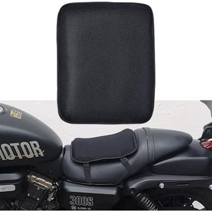 Motorcycle Gel Seat Cushion, 3D Honeycomb Shock-Absorbing, Hollow and Breathable, Hel Material is Compressive, Non-Breaking, Non-Hardening, Soft and Comfortable (Small Rectangular Style)