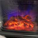 18 inch Panoramic Window with 1500W/1650W Electric Wood Fireplace Flame Effect, 4in1 Independent Indoor Space Heater. Full arc 3D Panoramic Flame Effect with 3S Fast Heating