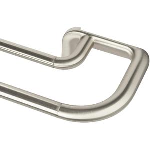 Umbra Twilight Double Curtain Rod Set Wrap Around Design Ideal for Blackout or Room Darkening Panels, 30 to 84 Inches, Nickel