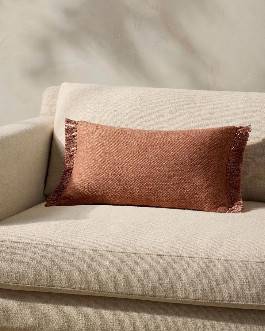 Loloi Magnolia Home Jett Rust 13'' x 21'' Cover w/Poly Pillow