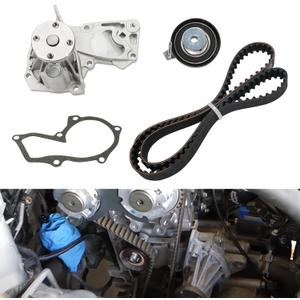 Engine Timing Belt Kit with Water Pump Compatible with Ford Escape 2013-2016, Fiesta 2011-2019, Fusion 2013-2014, Transit Connect 2014-2016, 1.6L L4#Replace BE8Z-6268-C BE8Z-6K254-A