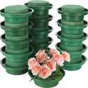 16PCS Round Floral Foam with Bowl 4inch Wet Floral Foam for Wedding Aisle Flowers Holiday Party Plant Decoration