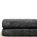 Italic Ultraplush 100% Australian Cotton Towels - Set of 2 Luxury Bath Towels, Quick Dry Plush and Absorbent, Heavy Duty Large Bath Towels, 800GSM Towels for Bathroom & Spa (Charcoal)