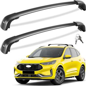 Tuyoung 300lb Lockable Roof Rack Cross Bars Compatible with Ford Escape 2020 2021 2022 2023 2024 2025 2026 with Flush Side Rails, Heavy Duty Anti-Theft Aluminum Roof Rails Crossbars Cargo Carrier Bag