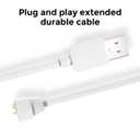 Power Cable Compatible with Google Nest Cam Power Cable 23FT Weatherproof Charging Cord with Power Adapter for Nest Cam Outdoor/Indoor (Battery 2nd Gen) - 5V 2A Outdoor Charger Cable