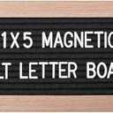 Small Magnetic Felt Letter Board 11x5Inch with Changeable Letters and Numbers, Message board Letter Sign Board in Wood Frame for Announcement & Notification(Black)