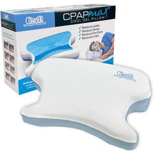 Contour CPAPMax Cooling Gel - CPAP Pillow for Side, Back and Stomach Sleepers with Adjustable Memory Foam - Pillow for CPAP Users, Sleeping with Mask