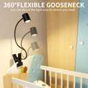 Dott Arts Desk Lamp,USB Clip On Light,Book Lights for Reading at Night,3 Color Modes,10 Brightness Clamp Lights,360 Gooseneck LED Reading Light for Books in Bed,Eye-Care for Home Office,Headboards