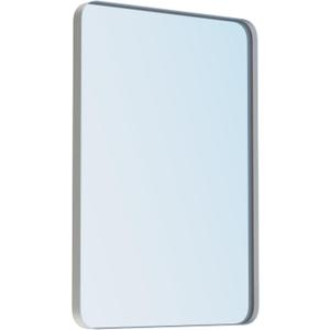 VocalStar 18 x 26 Inch Silver Bathroom Mirror for Wall, Metal Framed Rounded Rectangle Vanity Mirror Modern Farmhouse, 1/4-inch Shatterproof Glass | Ultra-Flush Hanging