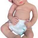 Realistic 20" Soft Full Body Solid Silicone Reborn Baby Dolls 50cm Lifelike Painted Newborn Infant Girl Doll