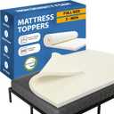 Greaton, 2-Inch High Density Medium Firm Foam Mattress Topper, CertiPUR-US Certified for Superior Comfort and Support, Full, White