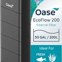 OASE EcoFlow 200 Internal Aquarium Filter, for Freshwater and Saltwater Tanks Up to 50 Gallons, Quiet, Customizable Water Flow, Multi-Stage Filtration