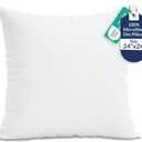 ROYALE LINENS 24 x 24 Pillow Insert - Down Alternative Throw Pillows Insert - Square Pillow Pack of 1 White - Bed & Couch Pillows - Inner Cushion for Bed, Cushion for Living Room - Shams Stuffer