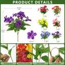 Homsunny Artificial Flowers for Outdoor, Fake Silk Flowers UV Resistant, Realistic Faux Plants Flowers for Front Door Porch Planter Patio Yard Garden Spring Decor