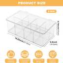 Clear Tea Bag Organizer,Stackable Tea Bag Storage Organizer with Lid,Dresser Organizers Drawer Organzier with Removable Dividers,Multi-Functional Kitchen Organizer,Home organizer