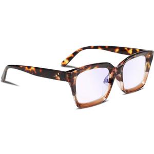 FEISEDY Retro Square Blue Light Blocking Reading Glasses Anti Glare Digital Eyestrain Reader B2479 (Leopard), Magnification Strength: 1.5 x