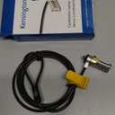 Kensington Combination Cable T-Bar Standard Lock Slot for Laptops, Resettable 4 digit password with 6 Foot Cable, K64673AM