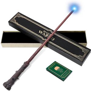 Light Up Magic Wizard Wand with White Lighting Rechargeable Illuminating Witch Sorcerer Wand for Kids Cosplay Collection, Intuition