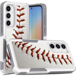for Samsung Galaxy A16 5G, Shock-Absorption Hard PC and Inner Silicone Hybrid Dual Layer Armor Defender Case for Samsung Galaxy A16 5G (Baseball Sports)