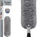 MR.SIGA Lint Free Microfiber Duster, Washable Duster for Household Cleaning Gray, 4.3*2.3*17.9 in