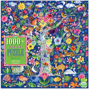 eeBoo: Piece and Love Tree of Life 1000-piece Square Adult Jigsaw Puzzle, Jigsaw Puzzle for Adults and Families, Includes Glossy, Sturdy Pieces and Minimal Puzzle Dust
